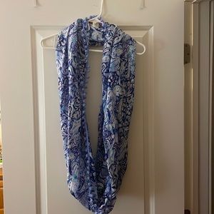 Lilly Pulitzer infinity wrap scarf with tassels